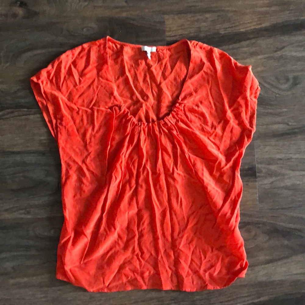 Joie Coral Silk Top Size M